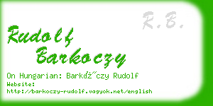 rudolf barkoczy business card